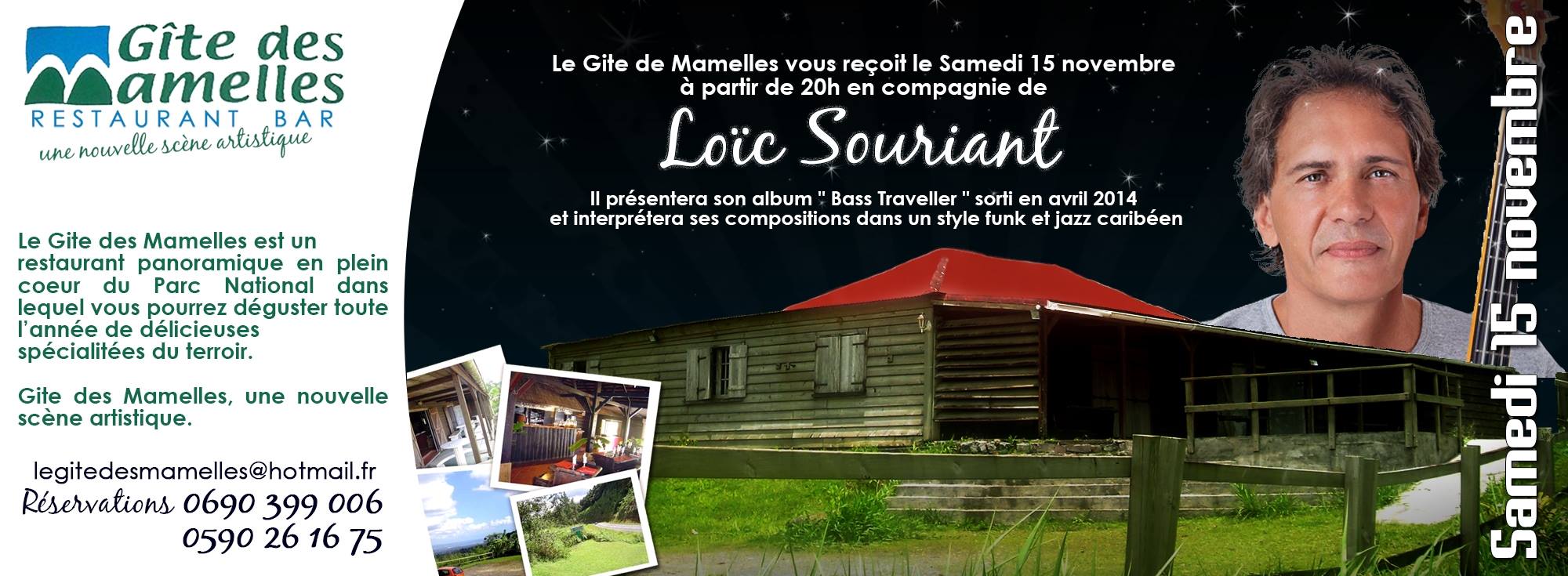 Loïc Souriant, concert au Gite des Mamelles