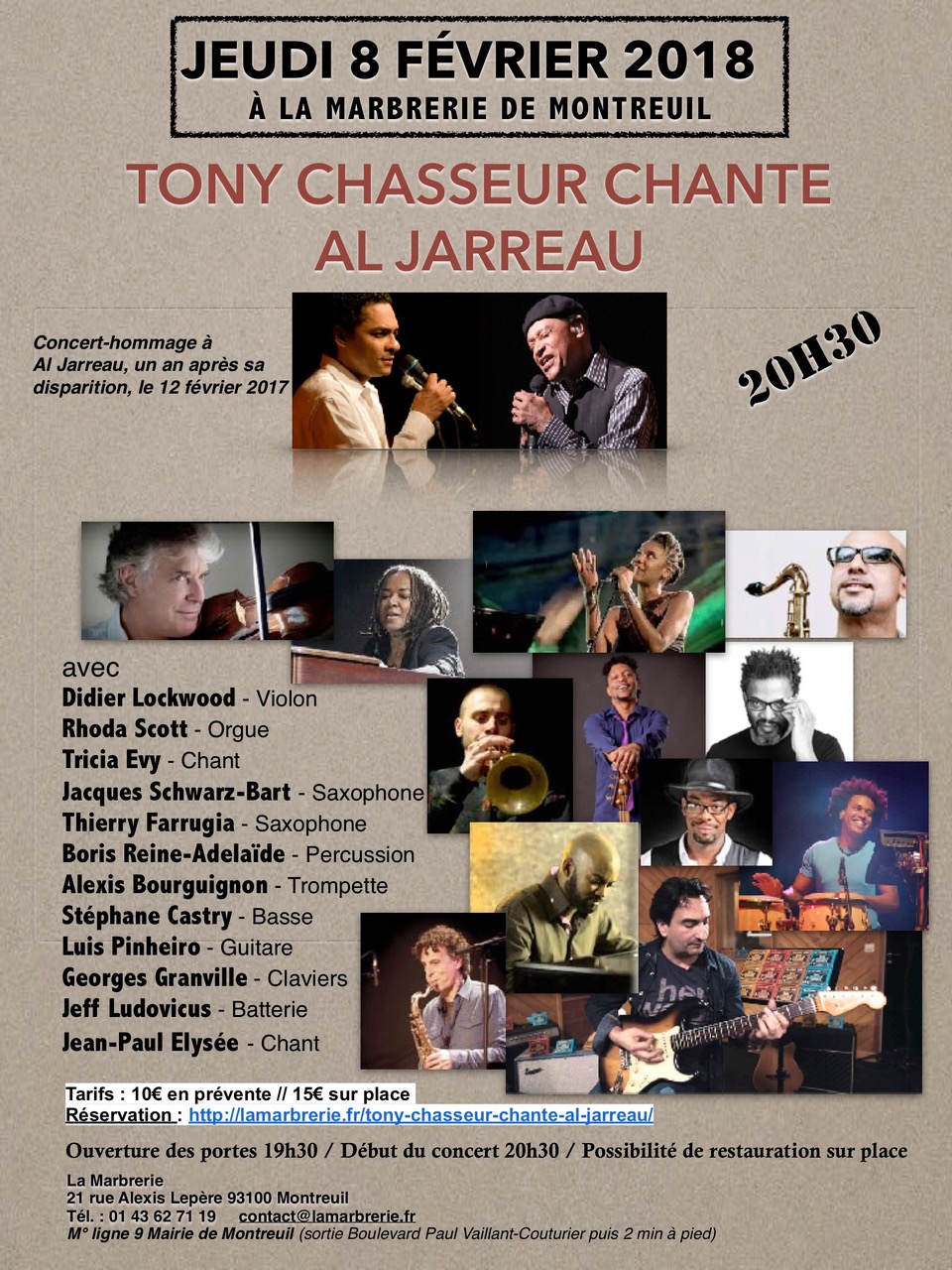 Concert – Tony Chasseur rend hommage à Al Jarreau